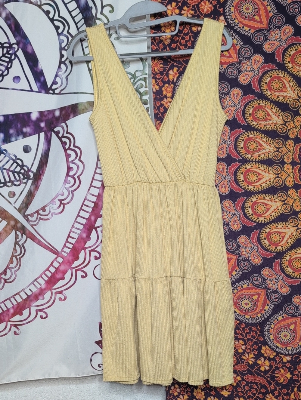 Caution To The Wind Yellow Sleeveless Tank Mini Dress